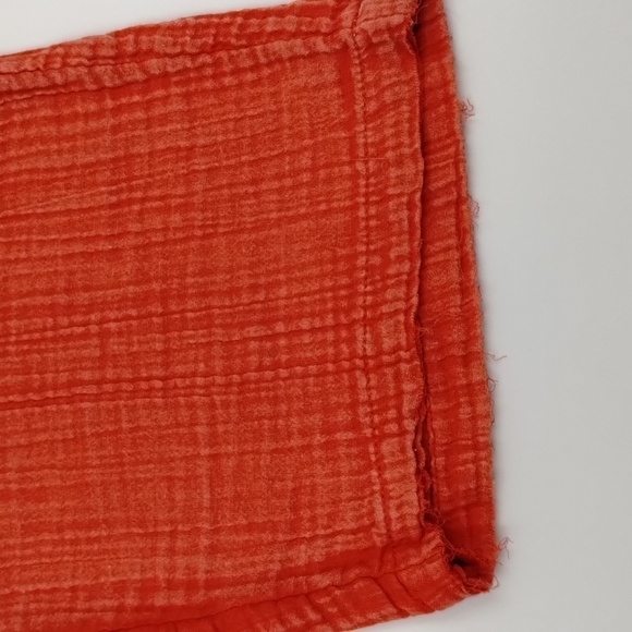 Wonderly Orange Gauze Raw Hem Drawstring Pant Size Medium - Picture 11 of 13